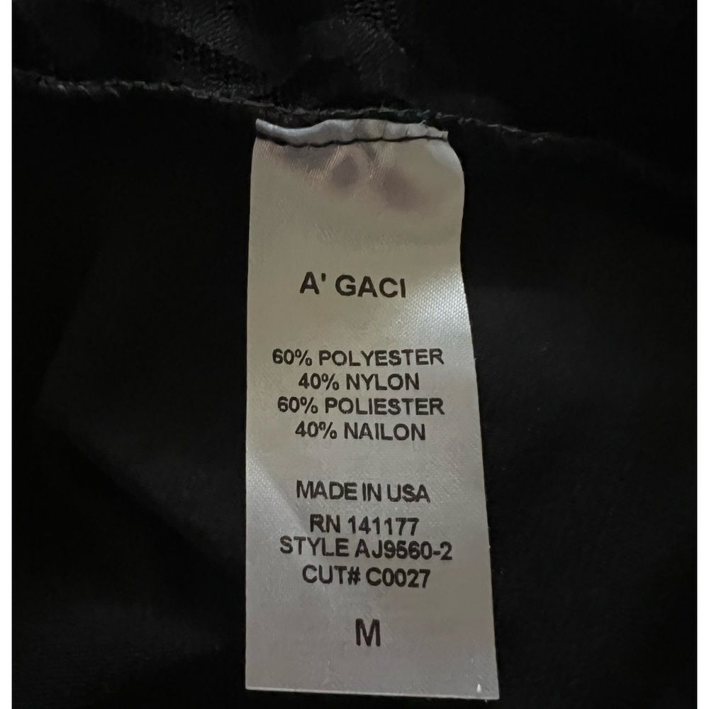 Sexy A’Gaci Black Lace Backless Bodysuit Medium M - Picture 3 of 4